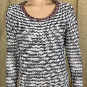 Rag & Bone Striped Knit Long Sleeve Sweater large